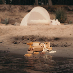 Набор для пляжа и песочницы Mrs. Ertha "All Aboard", микс с бежевым